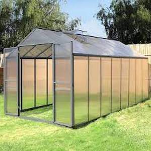 lot 86 image: VEIKOUS 8 ft. x 16 ft. Walk-In Garden Grey Greenhouse with Adjustable Roof Vent