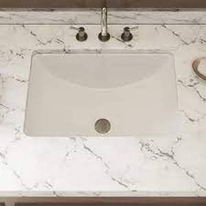 lot 85 image: PELHAM & WHITE Packard 21 in. Undermount Ceramic Rectangular Bathroom Sink in White
