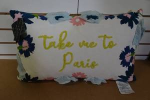 lot 29 image: New Paris Collection Decorative Pillow Take Me To Paris