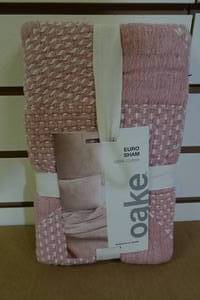 lot 38 image: Oake Euro Sham -PinkWhite Stitching