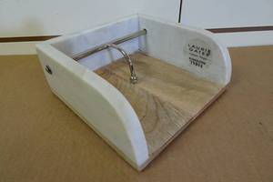 lot 43 image: Laurie Gates Marble & Mango Wood Napkin Holder