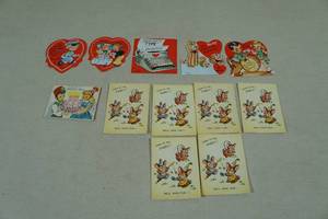 lot 124 image: 1950s Valentine Cards and Party Invites