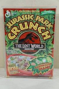 lot 131 image: 1997 Collector Box Jurassic Park Crunch with Acrylic Case