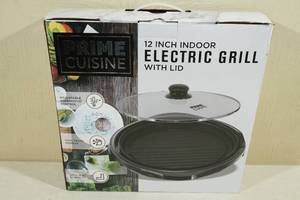 lot 176 image: Prime Cuisine 12 Indoor Electric Grill with Lid