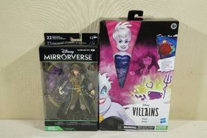 lot 180 image: Disney Villains Ursula Doll and Mirrorverse Jack Sparrow Figure
