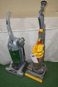 lot 249 image: 2 Upright Bagless Vacuums - Dyson, Hoover