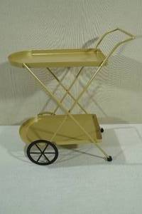 lot 177 image: 2 New Mini Bar Cart Tier Trays -Gold