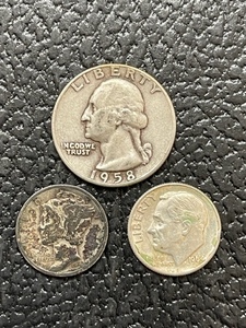 Silver Quarter and Dimes