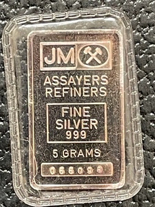 JM Assayers Refiners Fine Silver .999 5 Grams
