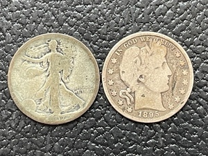 Walking Liberty and Barber Half Dollars