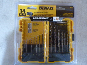 DeWalt 14 Piece Gold Ferrous Drill Bit Set