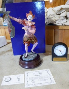 Duncan Royal Slap Stick Musical Clown Statue and Clock