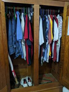 Mens Clothing, Sizes L, XL Tommy Hilfiger, Cabelas, Colombia, Nike, Under Armour - Contents of Armoire in Lot 1