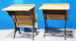 Vintage school desks