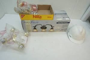 light fixtures, helmet