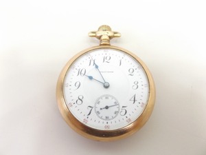 lot 7 image: Antique WORKING Waltham Gold Plated P.S. Bartlett Pocket Watch Serial #16061547