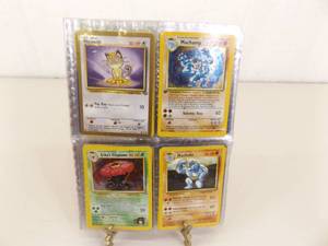 lot 18 image: Large Lot of 105 (NO DOUBLES) Vintage 1999 Pokemon Character Cards and 4 Trainers (109 Total)