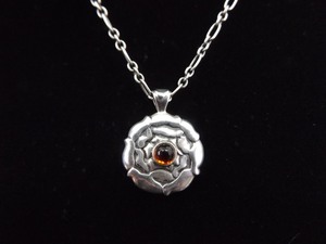 lot 39 image: .925 Sterling Silver Georg Jensen November Pendant Necklace