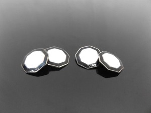 lot 46 image: .925 Sterling Silver Art Deco Cufflinks