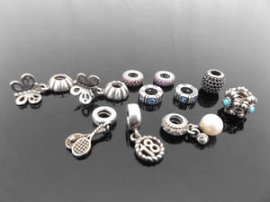 lot 49 image: Lot of .925 Sterling Silver PANDORA ALE Beads