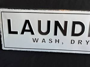 lot 19 image: Laundry CO Aluminum Sign