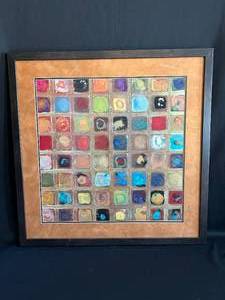lot 8 image: Abstract Multi-Colored Framed Print