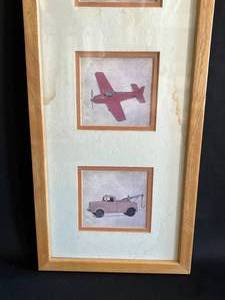 lot 20 image: Vintage Toy Panel Toy Framed Image by Thomas M Kiley