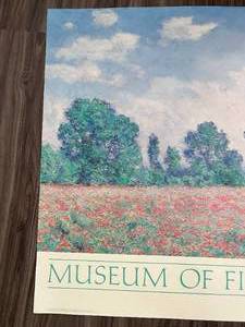 lot 35 image: 1985 Museum of Fine Arts, Boston Claude Monet Field of Poppies near Giverny Poster Print