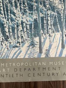 lot 38 image: 1979 The Metropolitan Museum of Art Poster Featuring The Birches by Neil Welliver