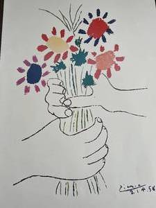 lot 40 image: Hand with Flowers by Pablo Picasso Poster