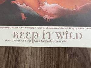 lot 45 image: Keep it Wild Poster Featuring Nenabozho and Nookomis Ricing by Rabbett Strickland