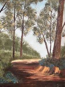 lot 85 image: Summer Path in the Countryside Framed Acrylic Painting Signed by Artist