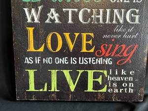 lot 87 image: Dance Like No One is Watching Modern Wood Plaque Wall Art