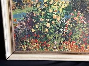lot 72 image: Claude Monet Forest and Fauna by Pond Oil Painting in Frame