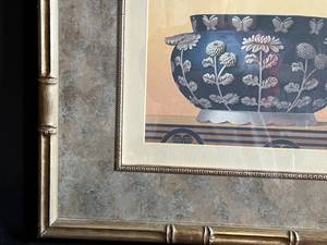 lot 104 image: Framed Oriental Vase Print Lot 2 of 4