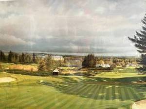 lot 115 image: PGA Tour The Gleneagles Hotel Print by Graeme Baxter Signed by Artist