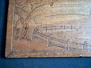 lot 120 image: Vintage Wood Carving Farmhouse