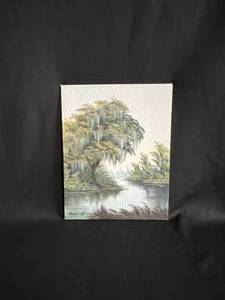 lot 130 image: Willow by the River Acrylic Painting on Canvas Signed by Artist