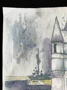lot 108 image: Castle Watercolor Print by Margaret Grahn Signed by Artist