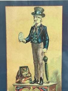 lot 139 image: Uncle Sam Vintage Art Print in Frame