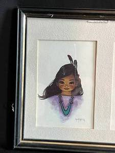 lot 140 image: Christoffersen Native American Children Art Print 1 of 2 Signed by Artist