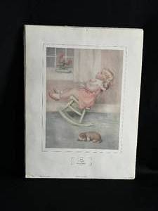 lot 146 image: The Lullaby Litho Print by Bessie Pease Gutmann Signed by Artist Lot 2 of 2