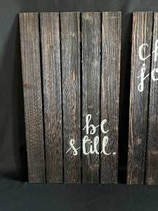 lot 153 image: Be Still and Choose Joy Wood Wall Art