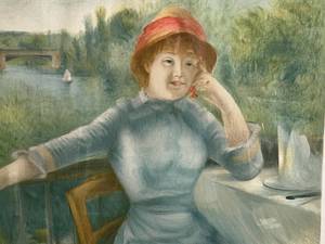 lot 158 image: 1992 Alphonsine Fournaise Framed Lithograph by Pierre Renoir Limited Edition #103950 Fine Art Signed Print
