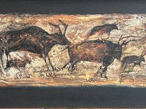 lot 161 image: 1973 And in The Beginning Framed Painting by Sue Dahl Signed by Artist