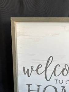 lot 13 image: Welcome to Our Home Modern Wood Plaque