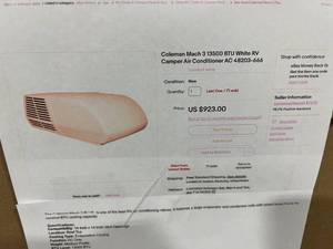 NEW, COLEMEN RV AIR CONDITIONER UNIT