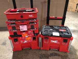 lot 23 image: Mix lot of Milwaukee Storage Boxes, Customer returns, review all pictures