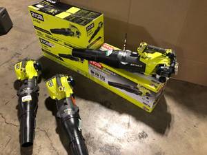 lot 25 image: Mix lot of Ryobi Blowers, Customer returns, Review all pictures
