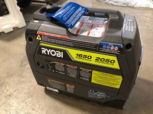 lot 26 image: RYOBI 2050 Starting Watt Gray Recoil Start Gasoline Powered Digital Inverter Generator with CO Shutdown, Review all pictures